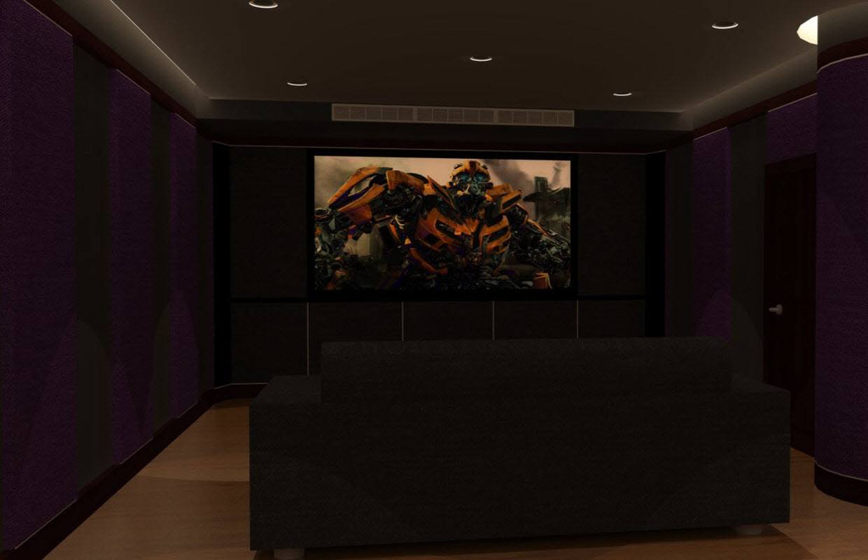 Home Theater 3D Render Design Services
