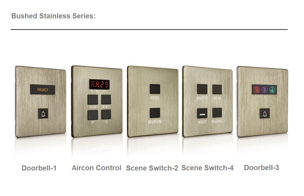 Hotel Guest Room Control - Brusehd Stainless finish