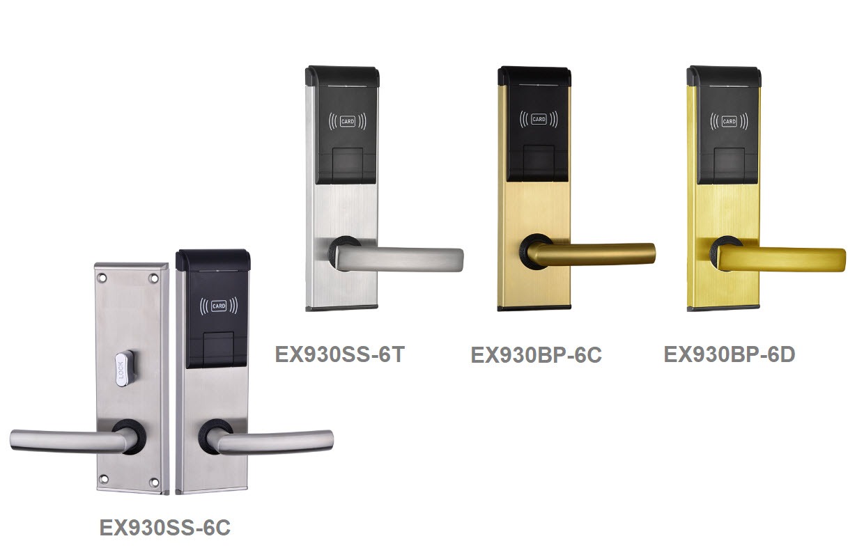 Hotel Door Lock Stainless & Gold Lacqured