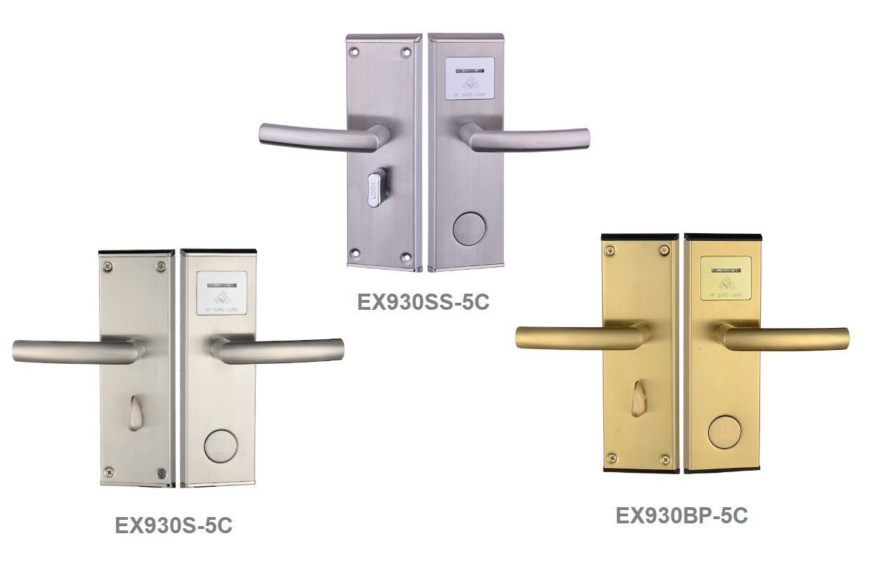 Seaside Hotel Door Lock finishing options